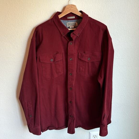 DULUTH TRADING Mens Untucked Long Sleeve Heavy Weight Button Shirt Shacket XL - Picture 2 of 9